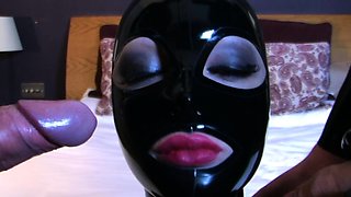 Electro bdsm slave and fetish latex big titted domina