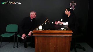 CFNM naughty babes cocksucking lucky guy