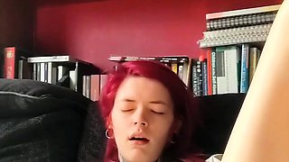 Hot redhead amateur teen girl riding and jerking boyfriend