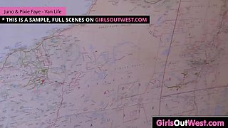 Girls Out West - Hairy cuties enjoy rimming and cunnilingus