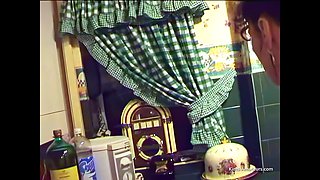 Smoking and Sexy Dancing Then Toying Her Hairy Pussy and Pissing