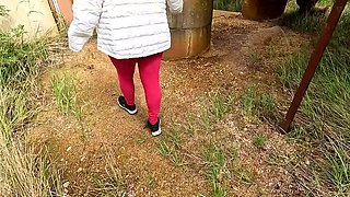 Bouncy Tits Action Outdoor Construction Yard Titslapping Session