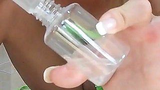 Neon Green Bikini Squirting Pussy