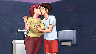 Korean hot aunty in summer time saga new