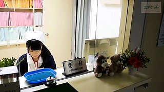Lustful Asian nurse in uniform satisfies her need for cock