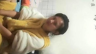 Cute amateur Asian web cam girl teases her great body