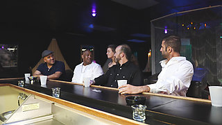 Sweet waitress gangbang