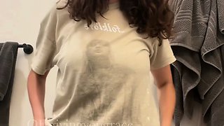 Awesome Teen With Big Boobs Dildo Masturbation