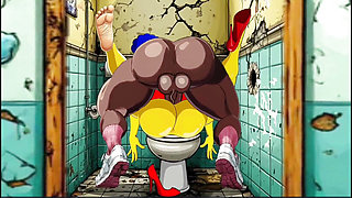 Married Housewife Gets Fucked in a Dirty Toilet. Cartoon Parody