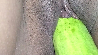 Home Alone Bhabhi Masturbating Cucumber and Brinjal