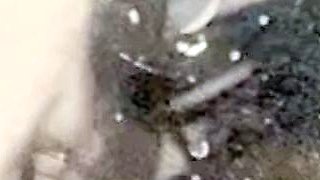Kinky moist taco brunette anal toy play during masturbating