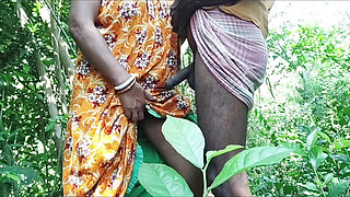 Desi village wife's husband fucks his wife in the forest, then peeing on your pussy