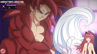 Goku and Chi-Chi get down in an epic dragon ball z hentai battle