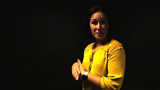 Femdom CFNM Black babe jerks in group HJ