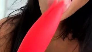 Big boobs milf masturbates with her dildo
