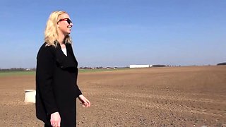Picked up babes outdoor hardcore fuck for cash in cool POV