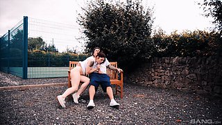 Sexy Buxom Redhead MILF Laura Lion Indulges In Wild Outdoor Sex With Her Tennis Coach