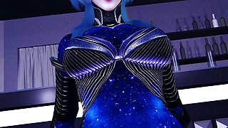3D Big Boobs Slut Cosplay Model Show Her New Perfect Tattoo