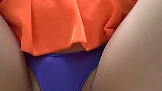 Girls-only Apartment in Japan, Big Tits Spill Out, Micro-mini Skirt, G-string Wedgie, Sexy Fitness with a Chubby Girl