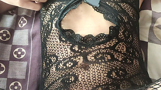 Oral Sex and Hairy Pussy Fuck in Catsuit
