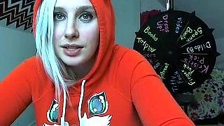 USA sexiest blonde pregnant big boobs beauty webcam show