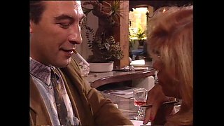 Horny Wife with Hairy Pussy Ass Fucked and Cummed in Mouth by Two Big Cocks
