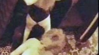 Strippers dance in the semi private room
