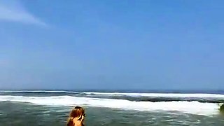 Teen brunette masturbating on public dirt road
