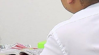 Asian Secretary Kamijo Seduced and Fucked by Boss in the Office