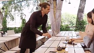 Ersties: Lezzies Duo Manage Each Other's Massager In Public