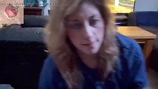 StepMom Blowjob After Movie Night - Big Tits MILF Sucks Cock