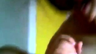 Asian College Girl Gives a Blowjob and Swallows