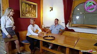 German Waitresses have Love making at work