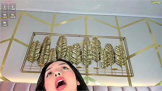 Horny busty camgirl mind-blowing porn scene