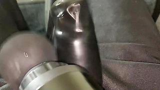 Latex Sheath Under Clothes Masturbation & Massage