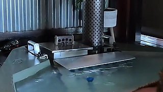 Ebony MILF Gets Her Ass Eaten and Pussy Fingered in a Hot Tub