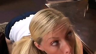 Salacious blonde maid Lena in extreme sex
