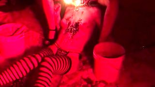 Fetish bdsm anal dildo play