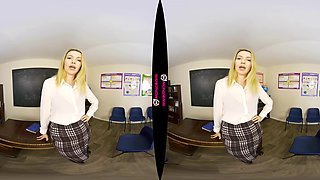 Teacher Punishment - British Blonde Amateur Babe Solo Striptease