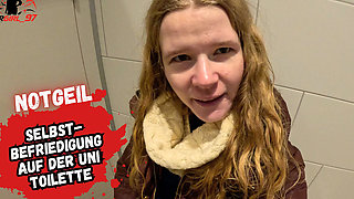 Student Slut Gets It on College Toilet!