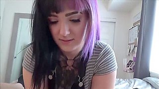 Sabrina Violet and Clover - Goth Big Step Sisters Fuck Little Brother