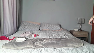 Topless Babe Uses Herself as a Human Ashtray as She Smokes a Cigarette