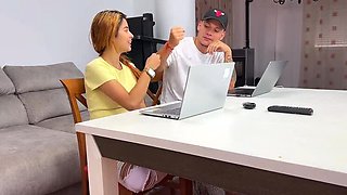 Labestiaylabella Fucks Hard - Horny Latina Step Sister Blowjob & Foot Worship