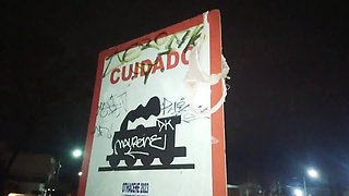 Public Sex on the Street Outdoors Caught Fucking by Police Bus Voyeurs and Trains