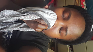 Took a taste of  my dirty old pant the creamy juices tastes magic