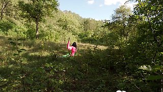 I Meet a Yoga Teen Girl in the Forest and Fuck Her Tight Pussy Hard