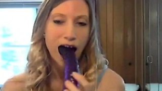 She Takes a Massive Anal Dildo on Webcam