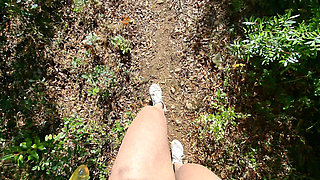 Latina Naked Outdoors Fucks Stranger with Cock Sleeve Forest