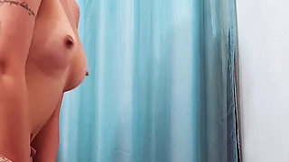 Real Sex Inside a Store Fitting Room with Cumshot on the Face.