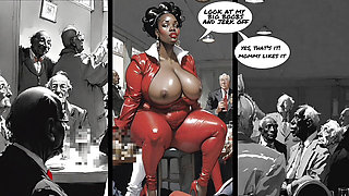 Ebony Mistress And Rich Old Cuckold's. Comic Animation.Cartoon